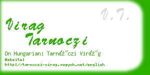 virag tarnoczi business card